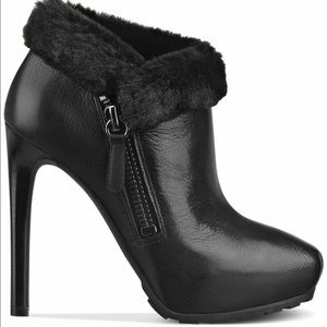 Guess black platform stiletto ankle boots